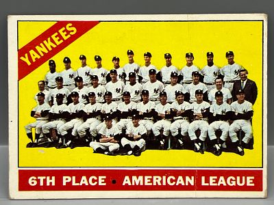 1966 Topps New York Yankees Team Card #92