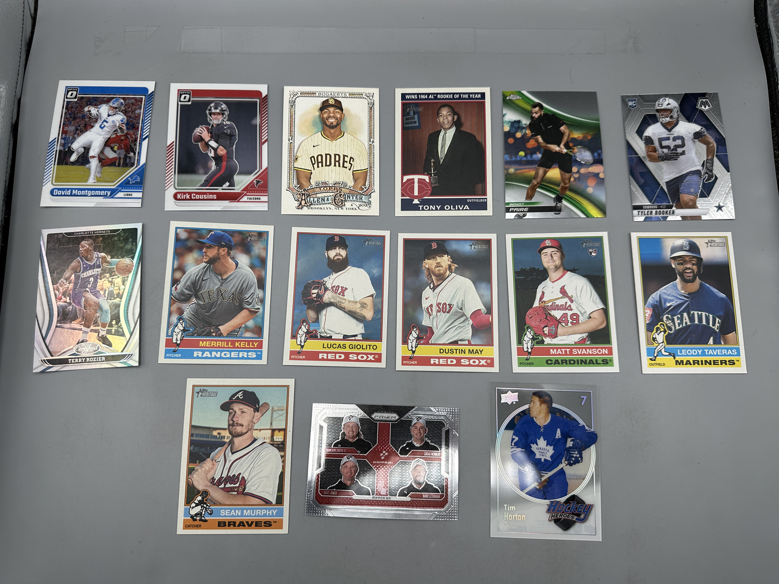 Lot of of (15) Multi-Sport Trading Cards with Rookies - Topps Panini and Upper Deck Brands