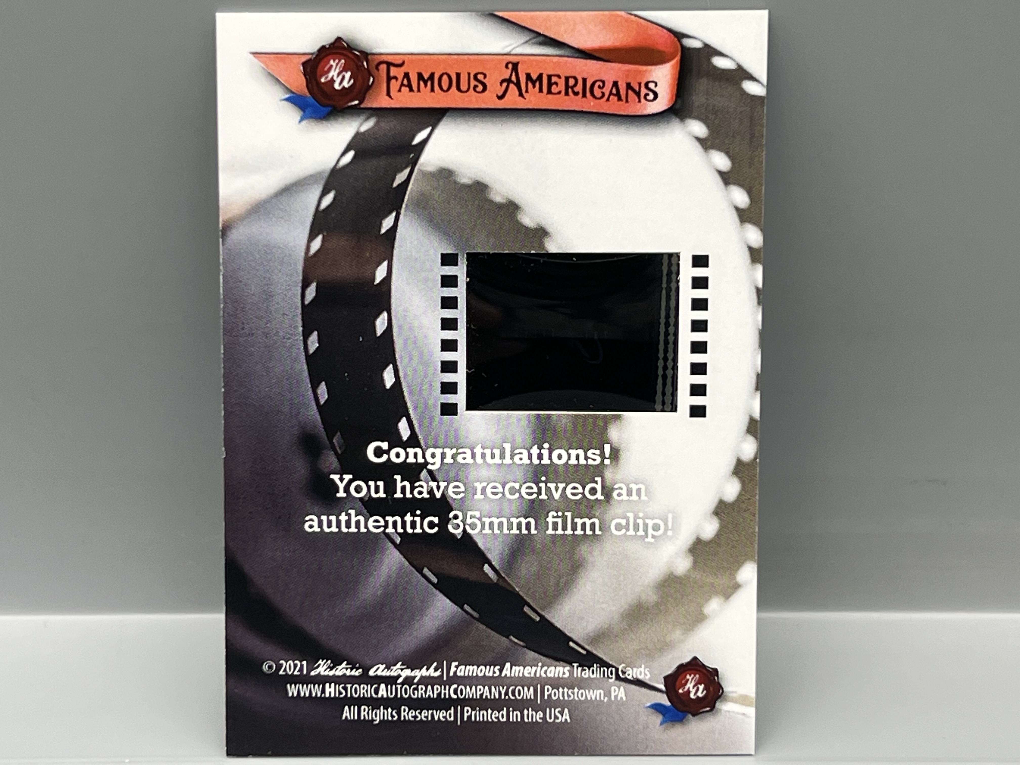 2021 Historic Autograph Co. Famous Americans The X Files Title Screen Film Cell #130/140