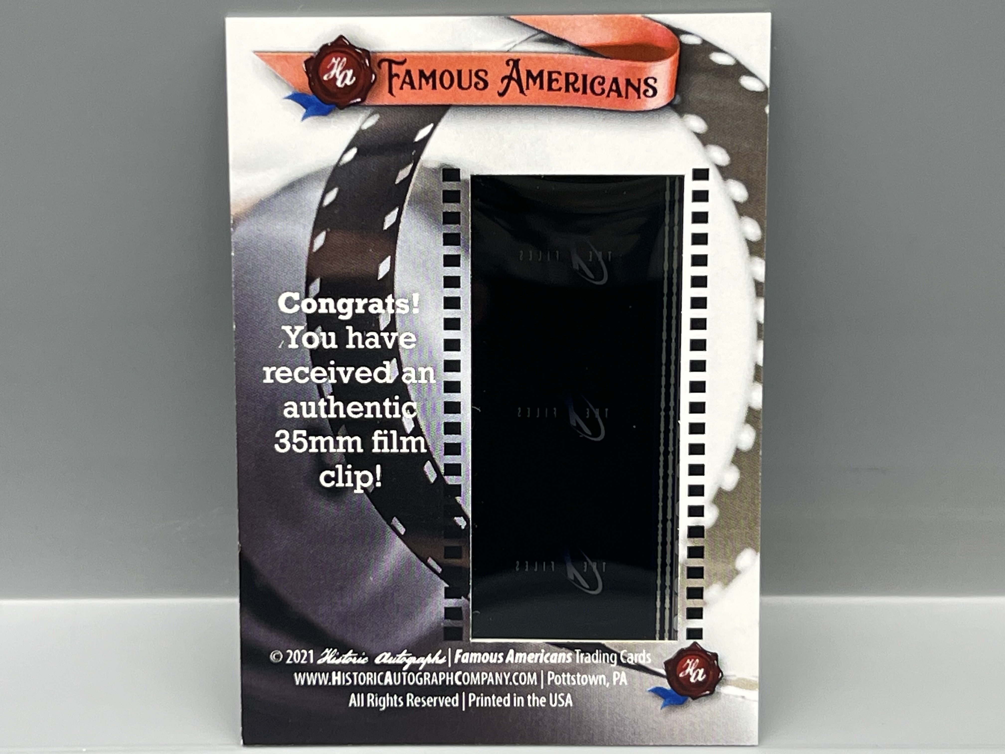 2021 Historic Autograph Co. Famous Americans The X Files Title Screen Film Cell #32/40