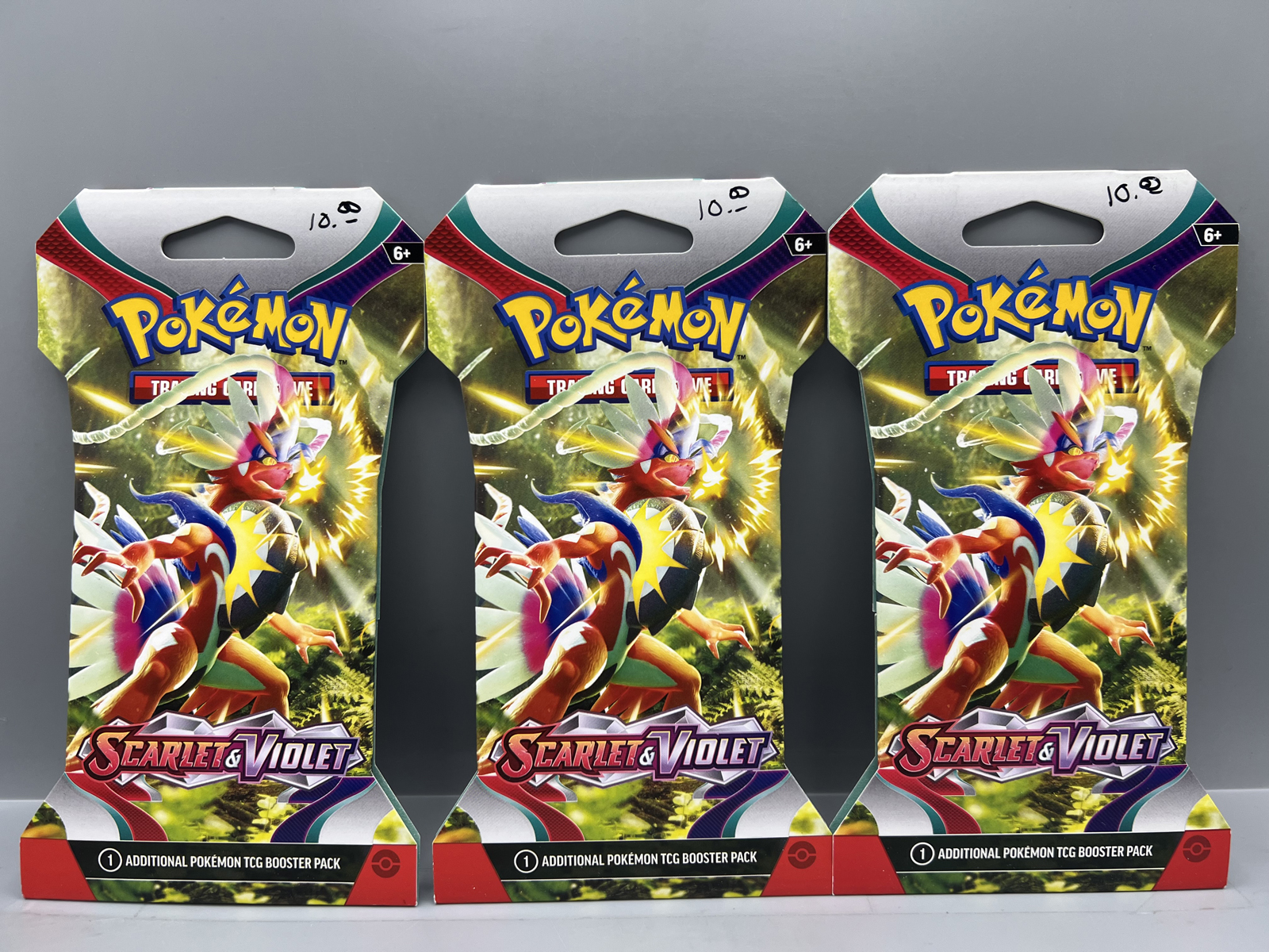 (3) 2023 Pokemon Scarlet & Violet Base Set Factory Sealed Booster Packs