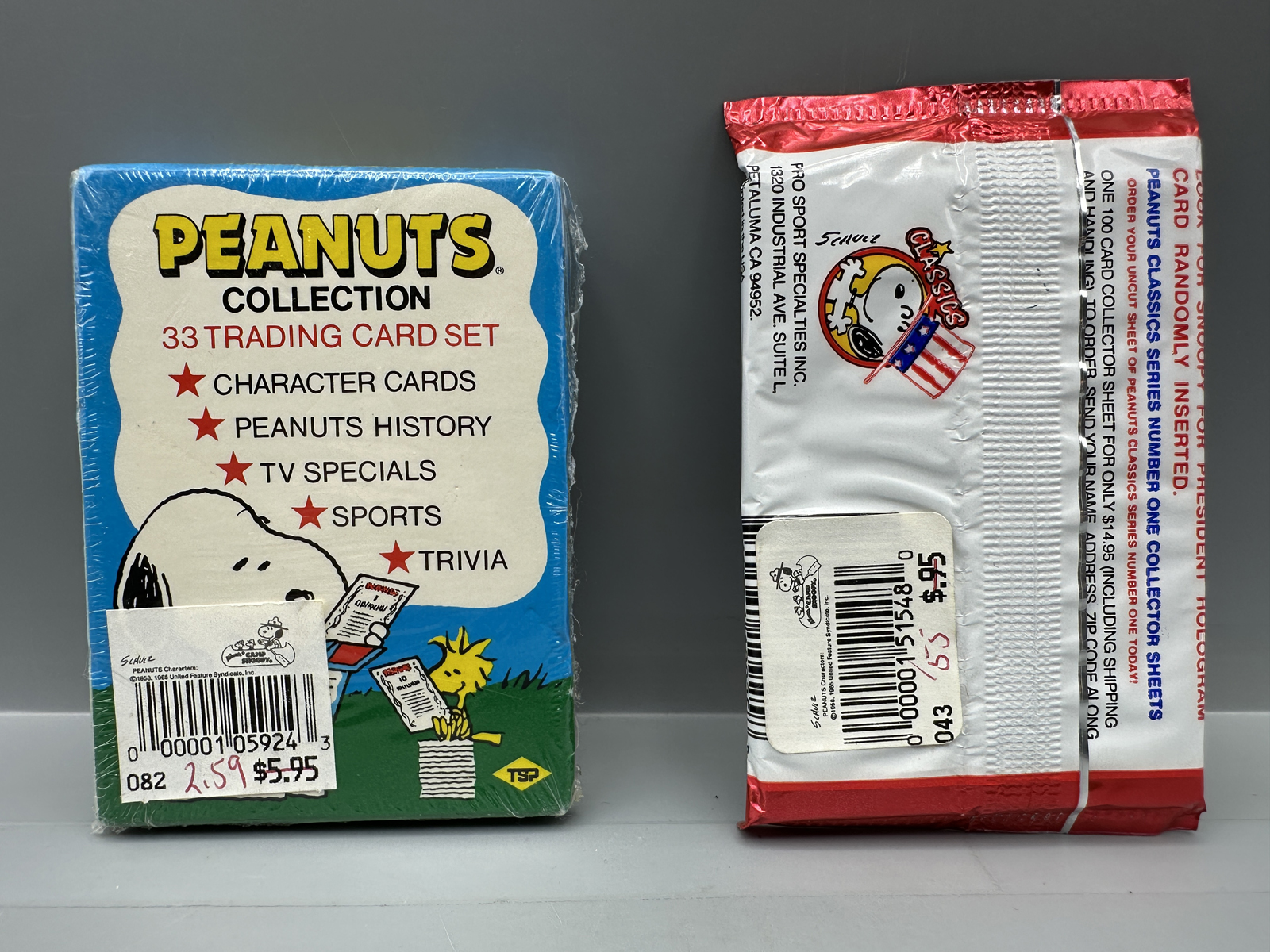 1990-91 TSP Peanuts Preview Edition 33 Card Sealed Set (Possible Charles Schulz Auto) & 1992 Pro Sports Peanuts Classics Series 1 Foil Pack