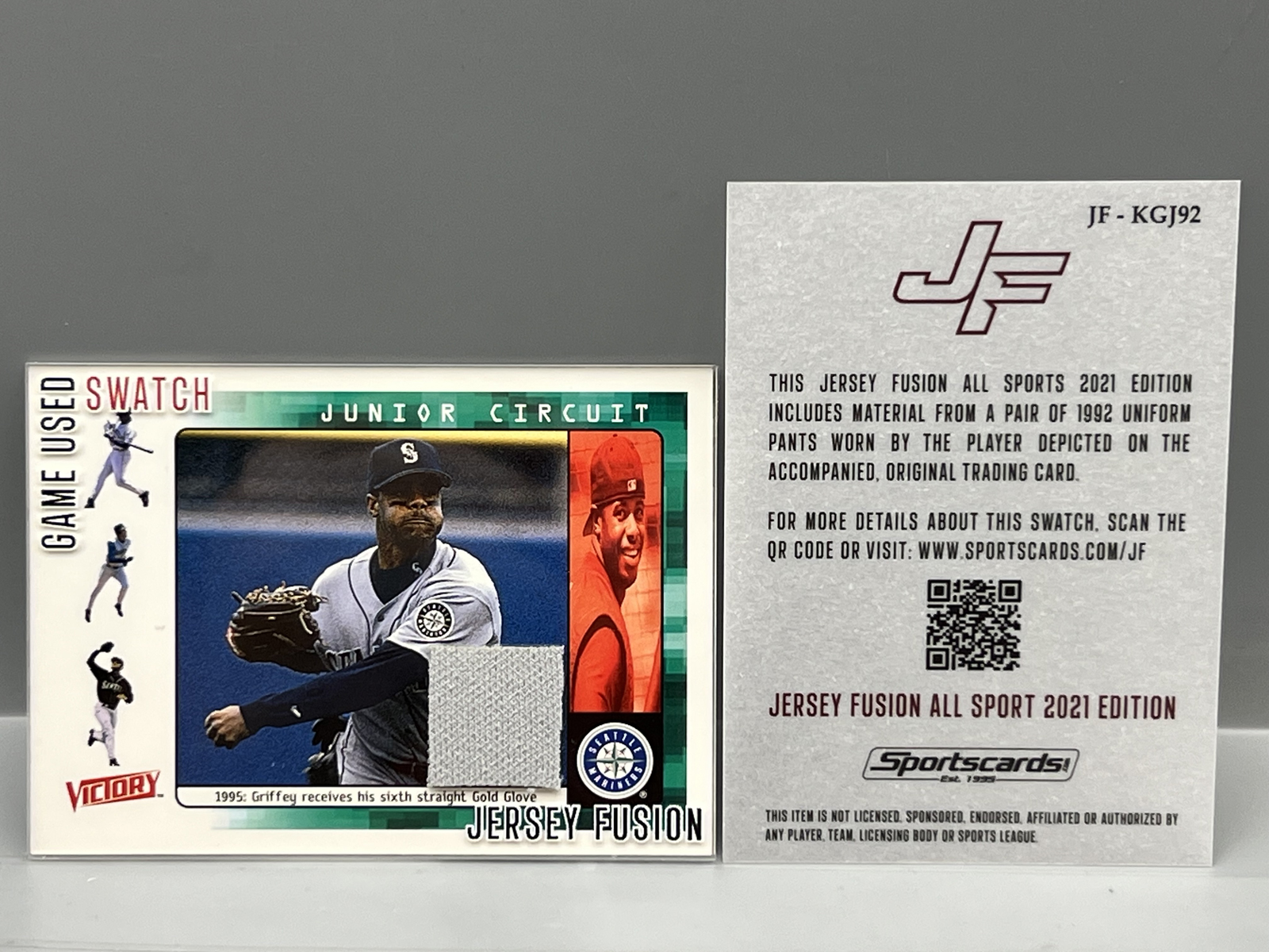 2021 Jersey Fusion Ken Griffey Jr. '92 Player Worn Pants Relic W/ COA