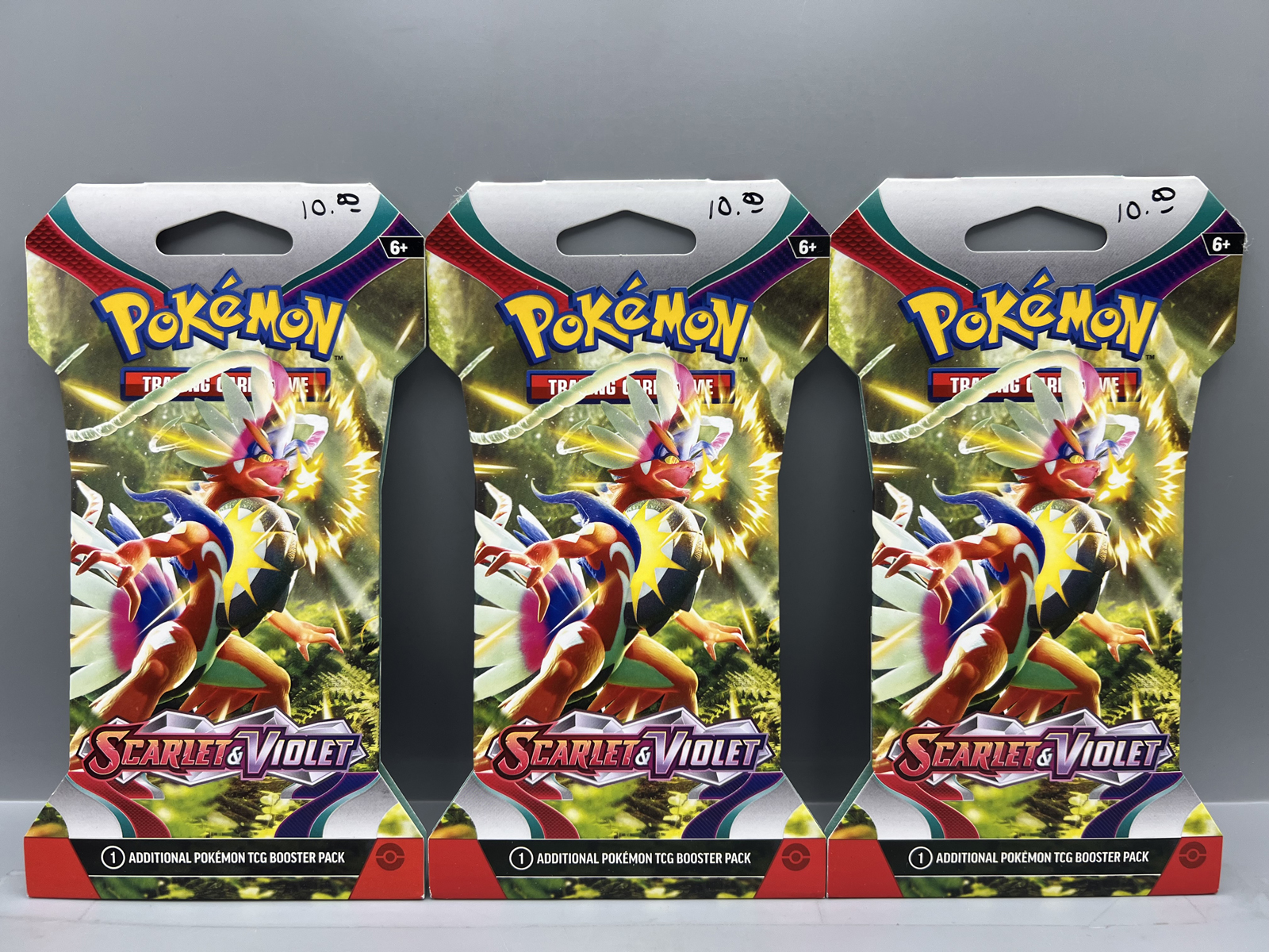 (3) 2023 Pokemon Scarlet & Violet Base Set Factory Sealed Booster Packs