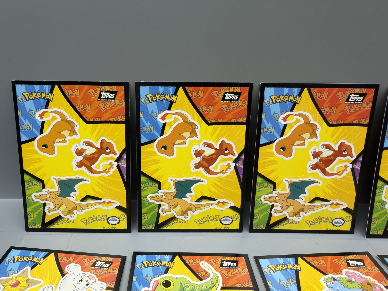 1999 Topps Pokemon The First Movie Sticker Cards Lot of 14 - Charizard (x3), Pikachu, Blastoise
