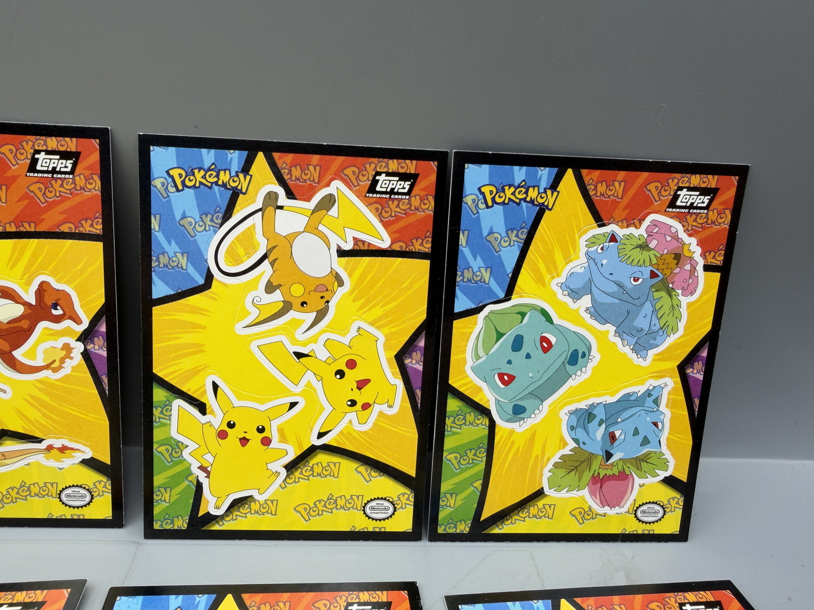 1999 Topps Pokemon The First Movie Sticker Cards Lot of 14 - Charizard (x3), Pikachu, Blastoise