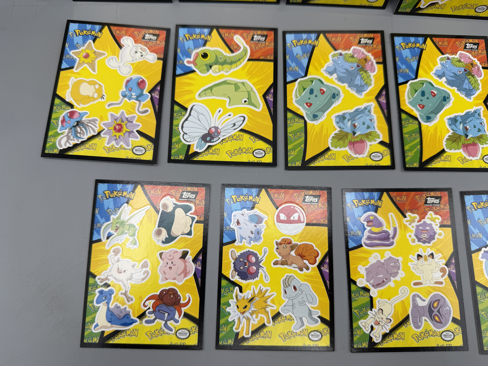 1999 Topps Pokemon The First Movie Sticker Cards Lot of 14 - Charizard (x3), Pikachu, Blastoise