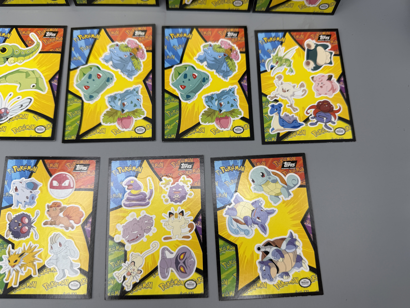 1999 Topps Pokemon The First Movie Sticker Cards Lot of 14 - Charizard (x3), Pikachu, Blastoise