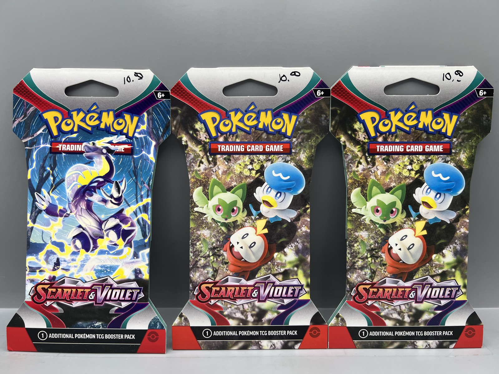 (3) 2023 Pokemon Scarlet & Violet Base Set Factory Sealed Booster Packs