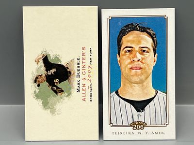 2007 Topps Allen & Ginter Mark Buehrle Bazooka Back Hand Numbered #/25 & 2010 Topps 206 Mark 