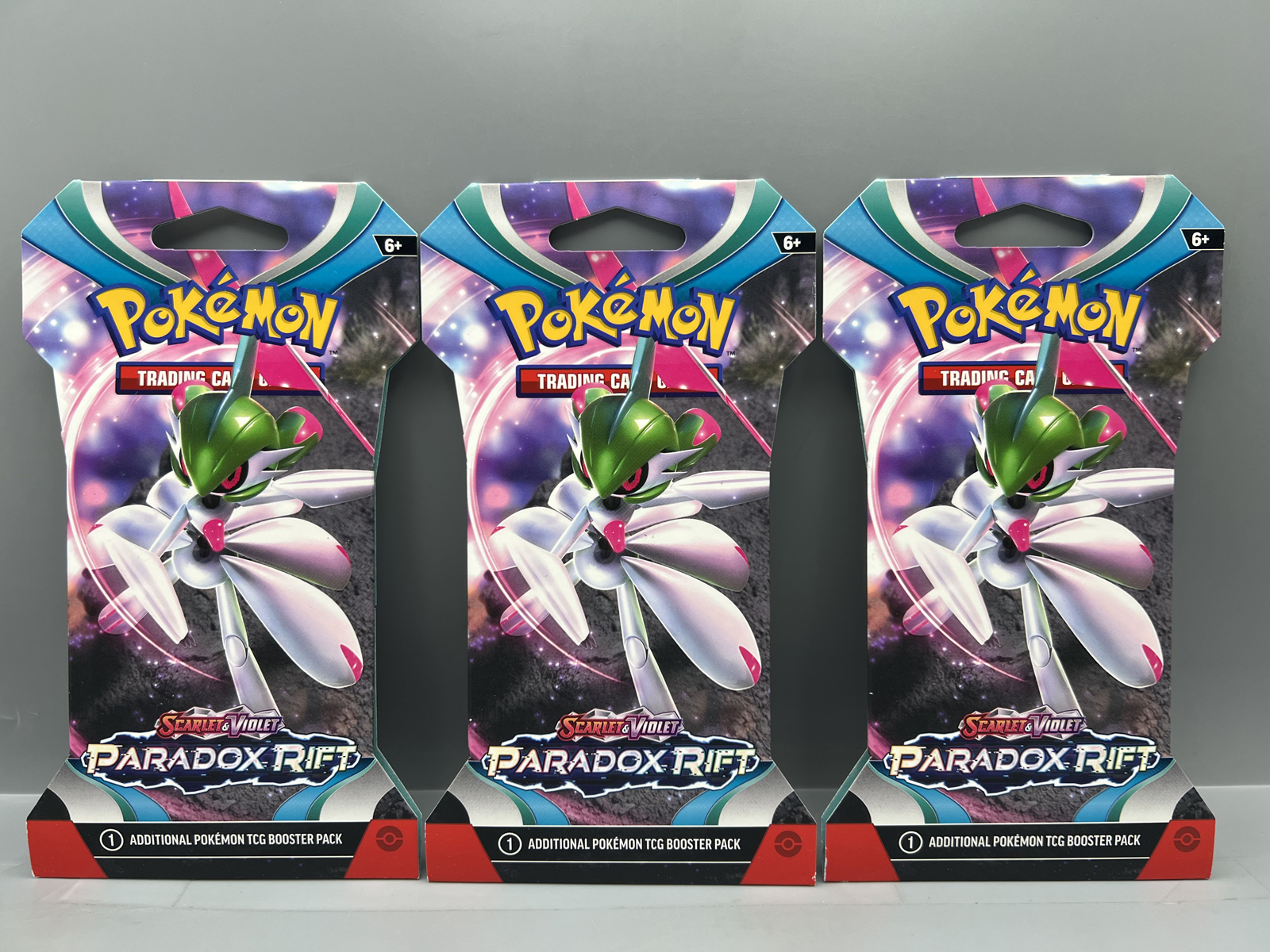 (3) 2023 Pokemon Scarlet & Violet Paradox Rift Factory Sealed Booster Packs