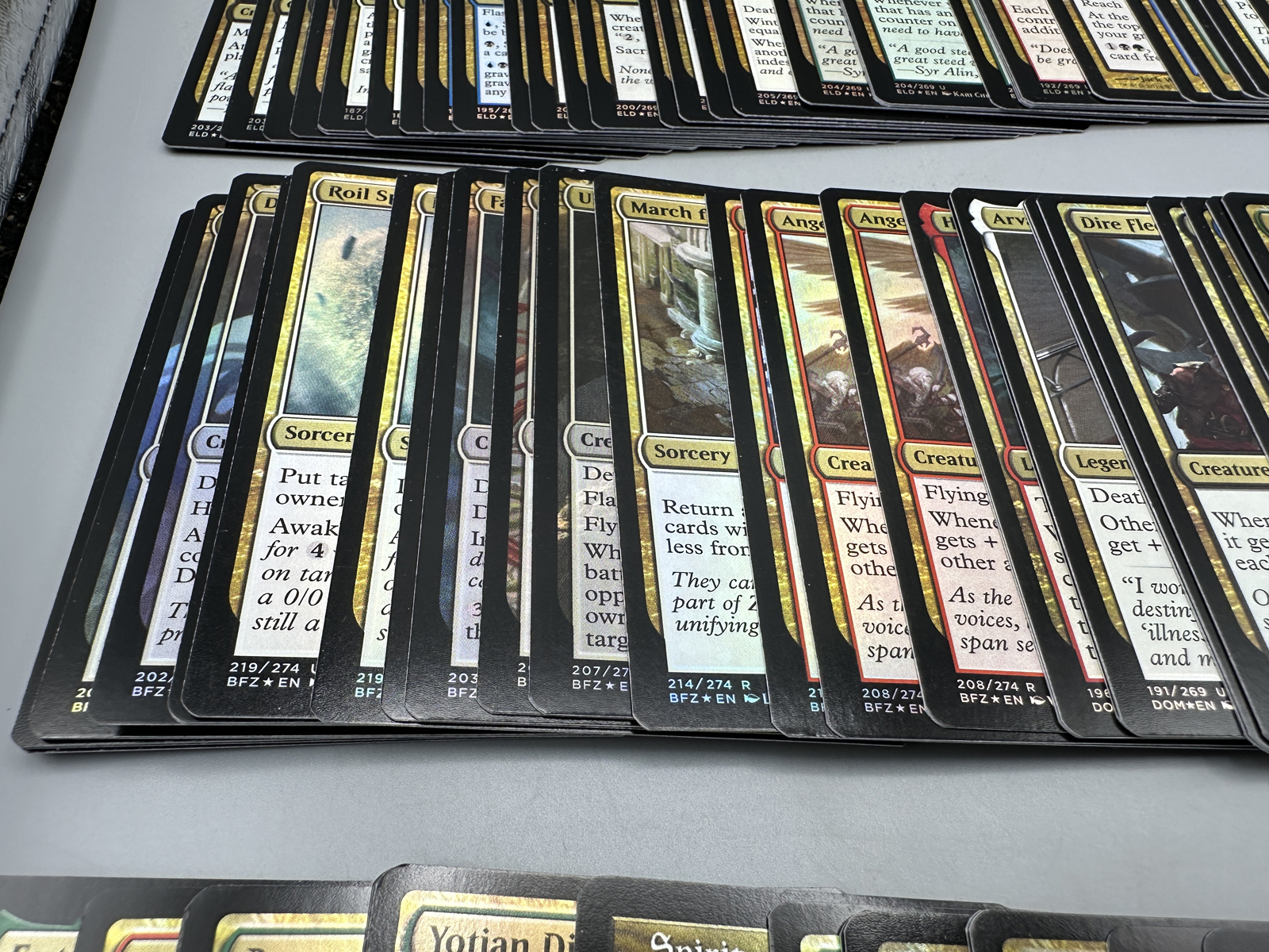 Lot of Magic The Gathering Multicolored Trading Cards Including Rares and Foil Promos