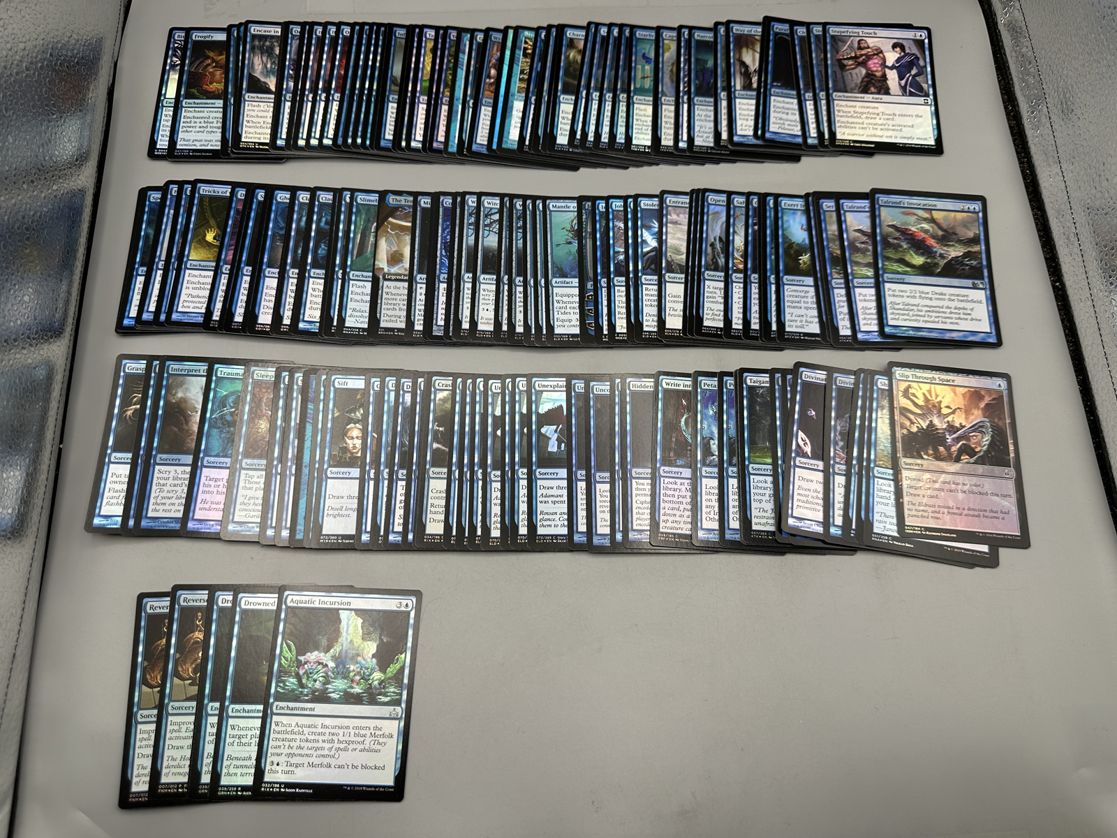 Lot of Magic The Gathering Blue Color Identity Trading Cards Including Rares and Foils