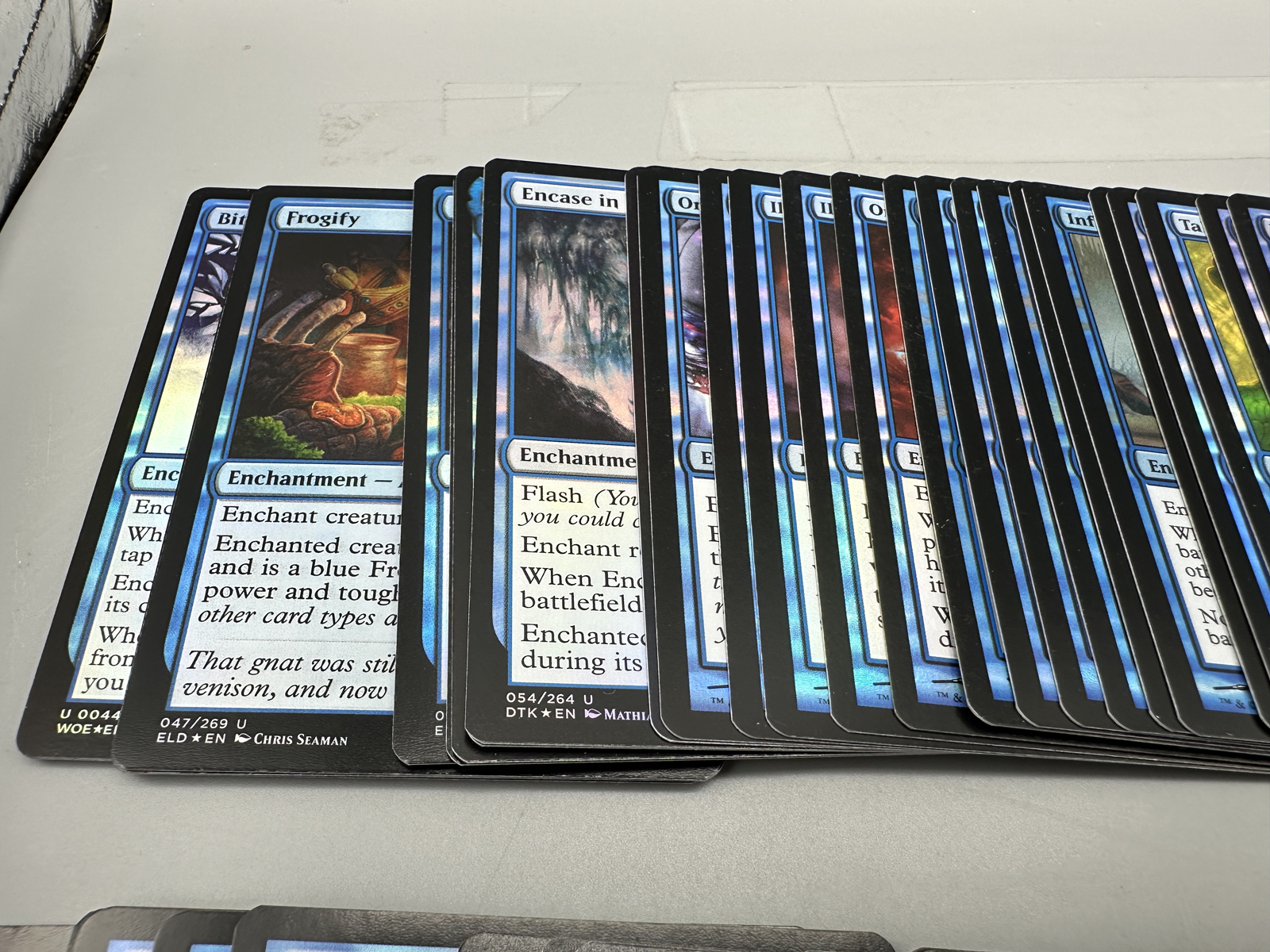 Lot of Magic The Gathering Blue Color Identity Trading Cards Including Rares and Foils