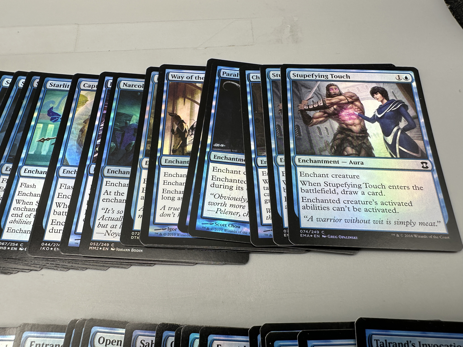 Lot of Magic The Gathering Blue Color Identity Trading Cards Including Rares and Foils
