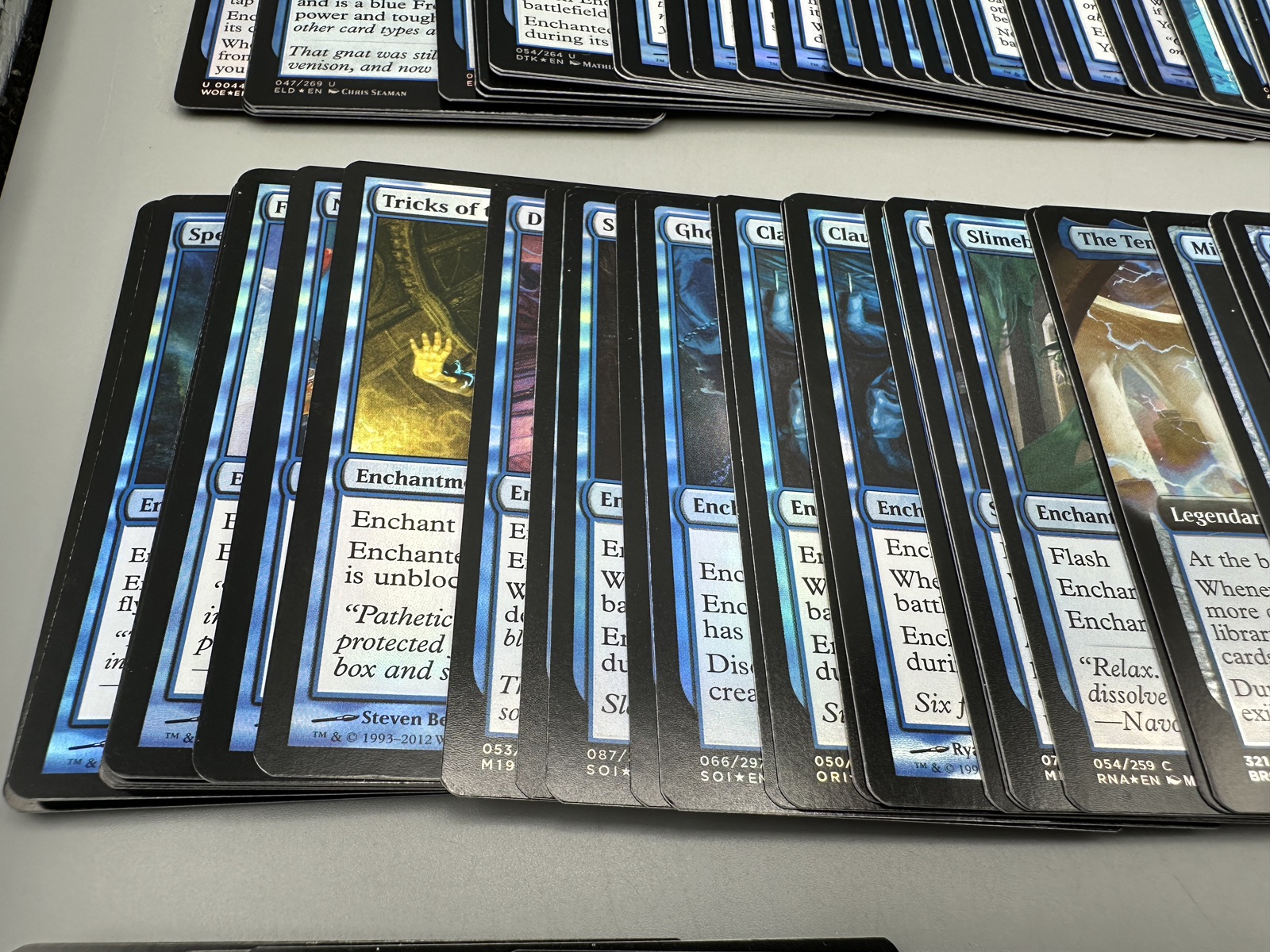 Lot of Magic The Gathering Blue Color Identity Trading Cards Including Rares and Foils