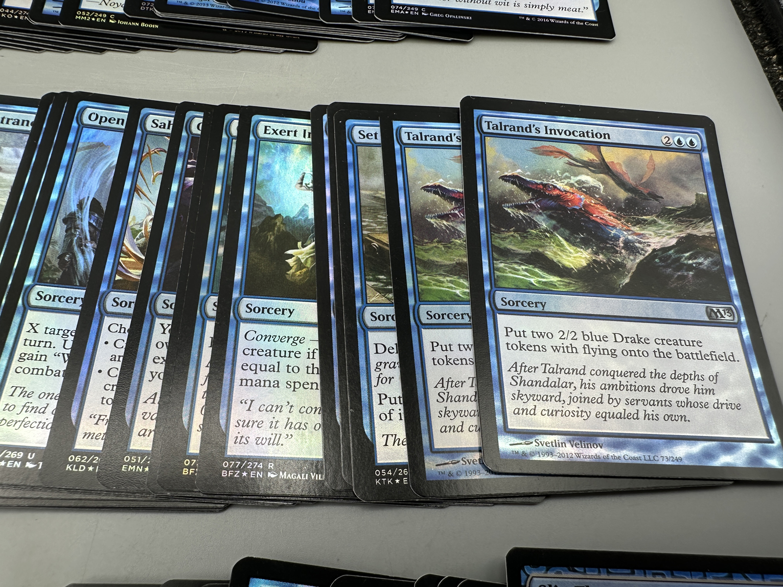 Lot of Magic The Gathering Blue Color Identity Trading Cards Including Rares and Foils