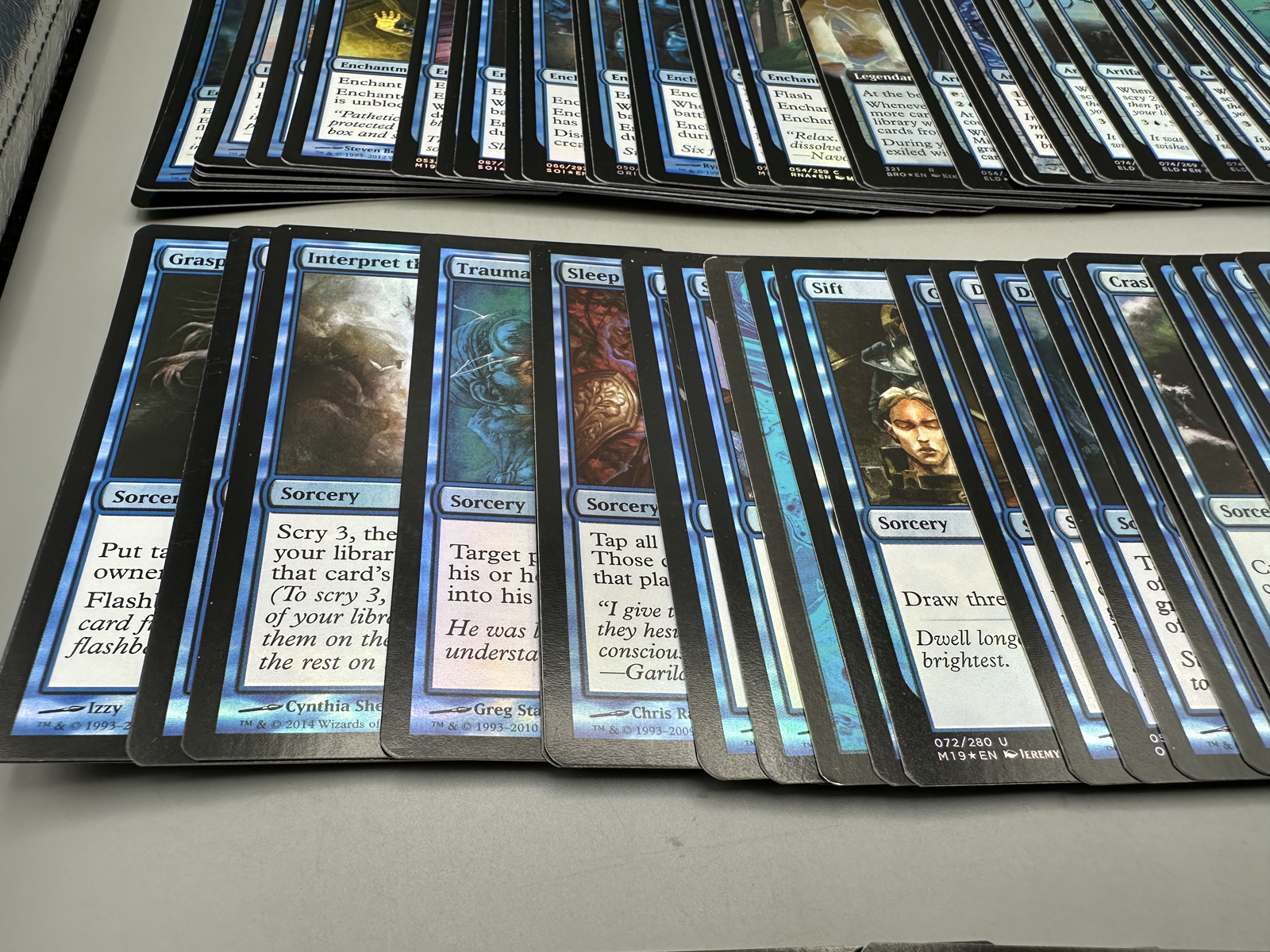 Lot of Magic The Gathering Blue Color Identity Trading Cards Including Rares and Foils