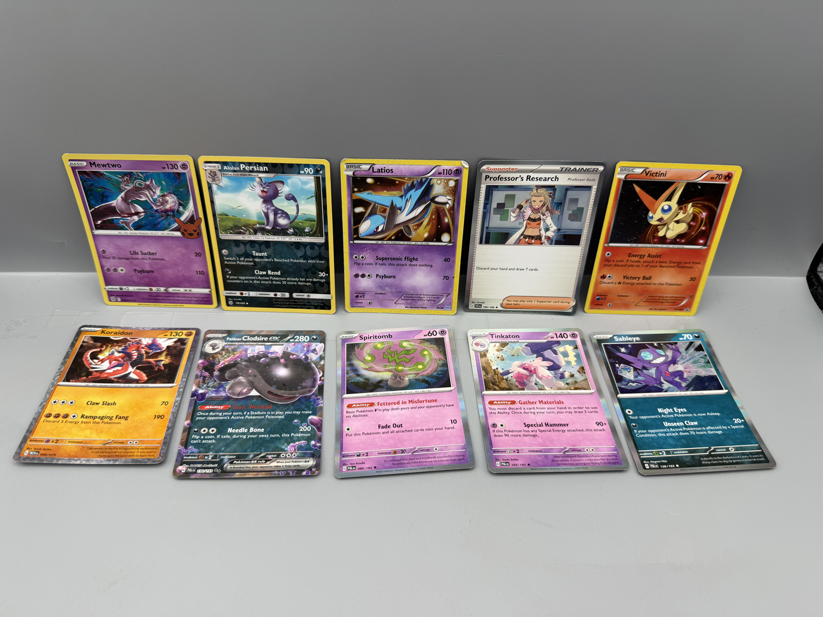 Pokemon Holo Lot of 10 - Varying conditions - some with heavy wear