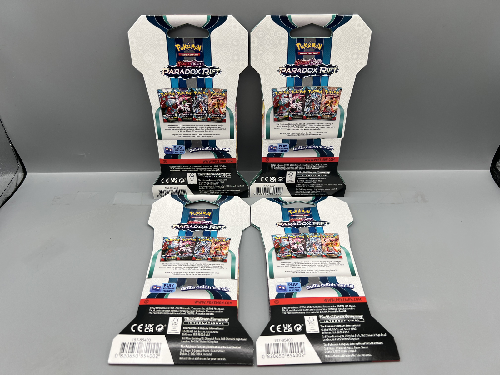 (4) 2023 Pokemon Scarlet & Violet Paradox Rift Factory Sealed Booster Packs