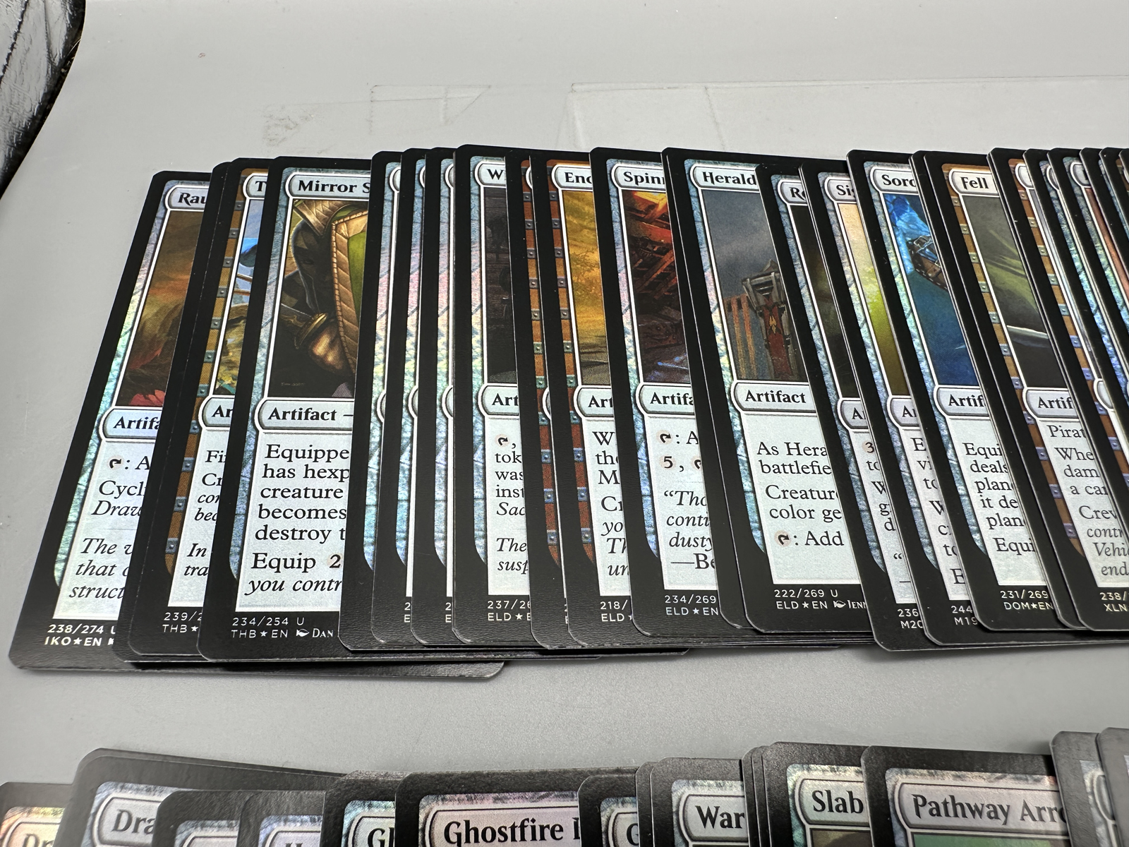 Lot of Magic The Gathering Foil Artifact and Equipment Trading Cards