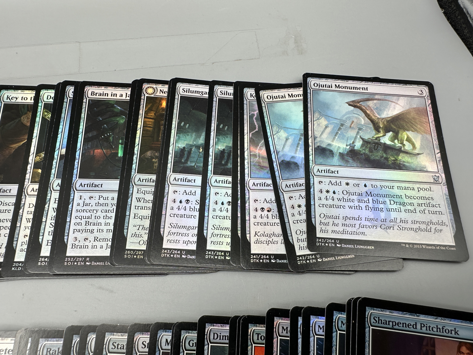 Lot of Magic The Gathering Foil Artifact and Equipment Trading Cards