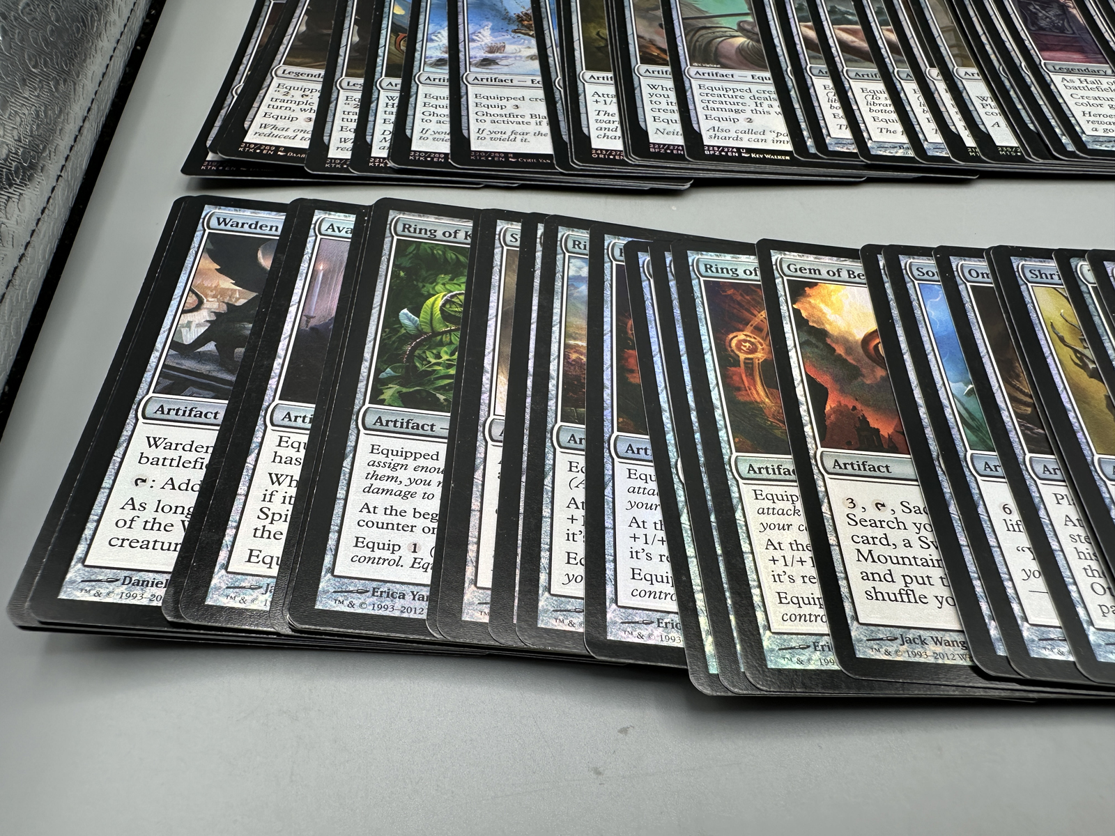 Lot of Magic The Gathering Foil Artifact and Equipment Trading Cards