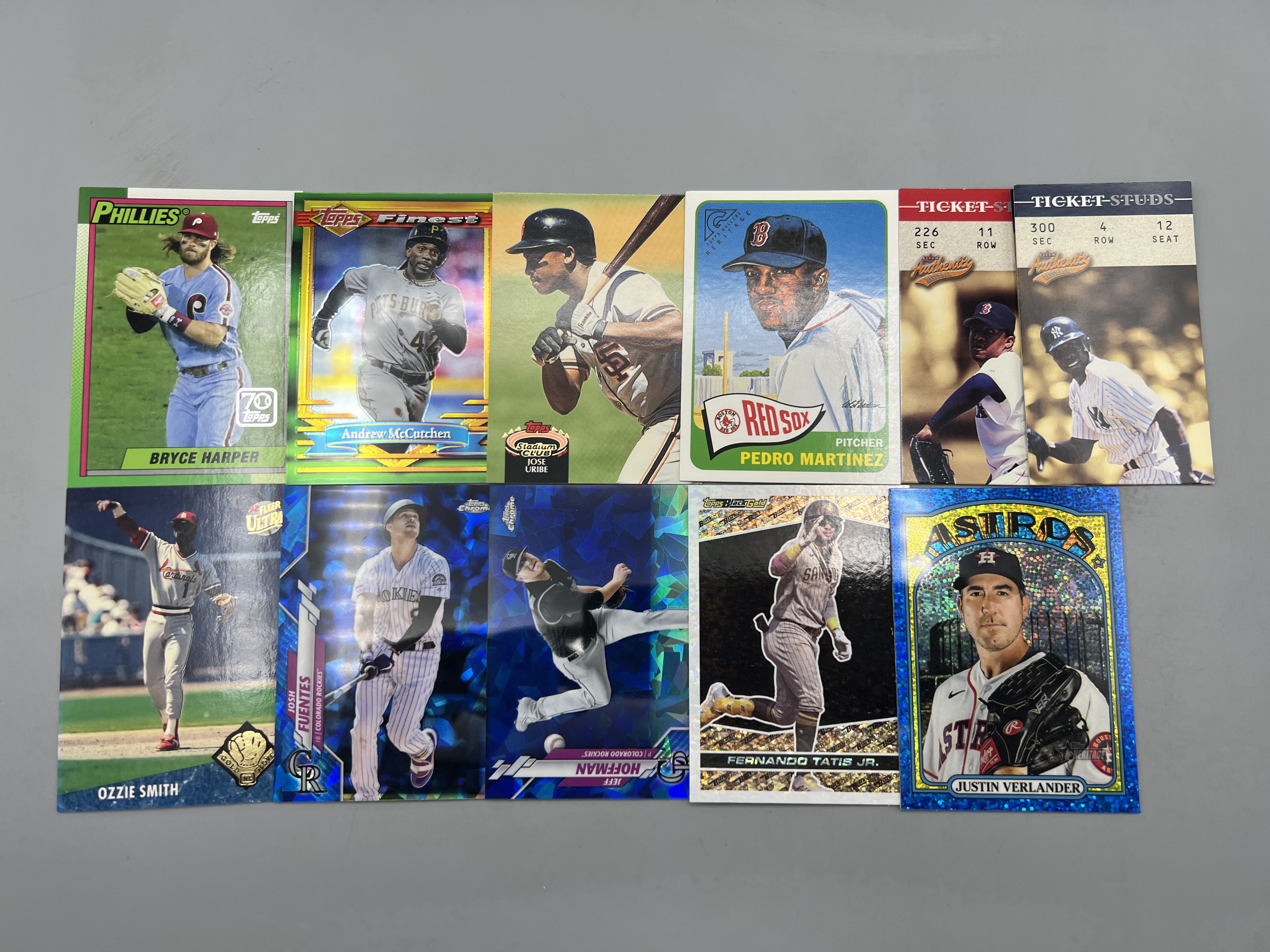 (11) Assorted Baseball Trading Cards W/ Stars & Parallels