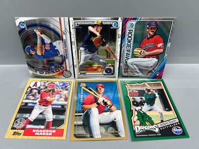 (6) Modern Baseball Star Player Rookie Cards - Adam Dunn, Brandon Marsh, Francisco Alvarez