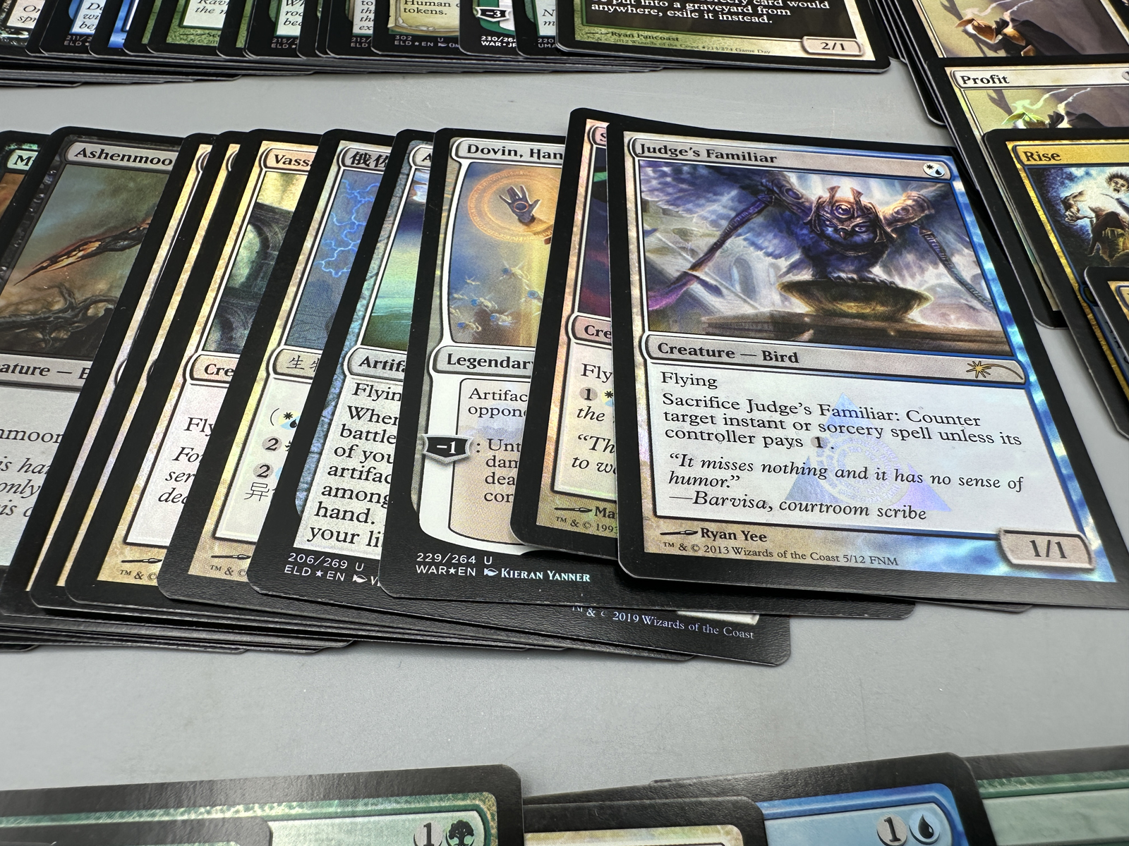 Lot of Magic The Gathering Trading Cards Featuring Promotional Foils and Split Cards
