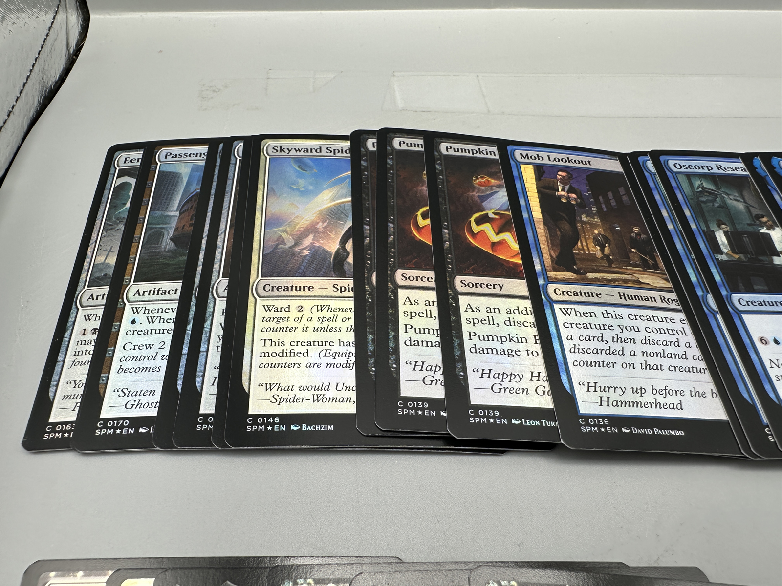 Lot of Magic The Gathering Universes Beyond Marvel Spider-Man Foil Trading Cards