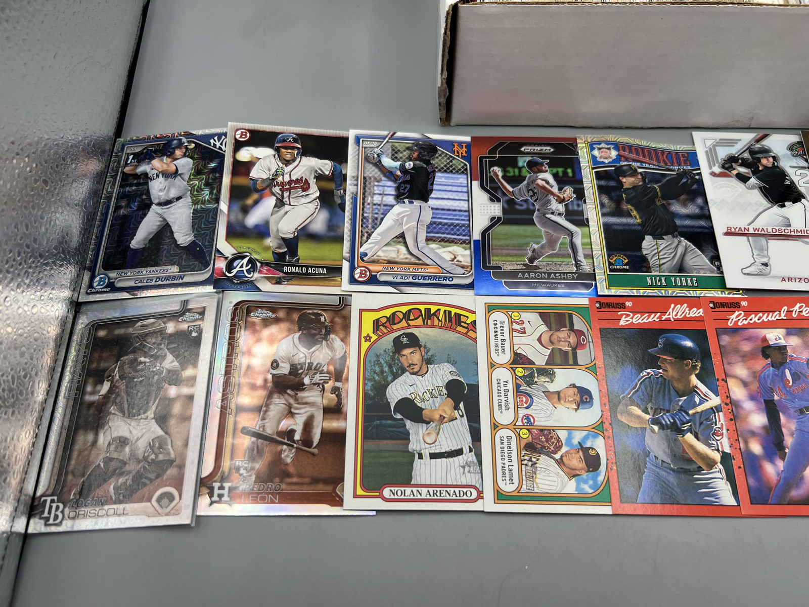 Box of Assorted Baseball Cards W/ Many Stars, RCs, & Parallels