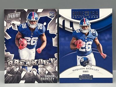 2018 Panini Saquon Barkley RC #RB-2 & 2018 Panini Contenders RC #RYA-SB