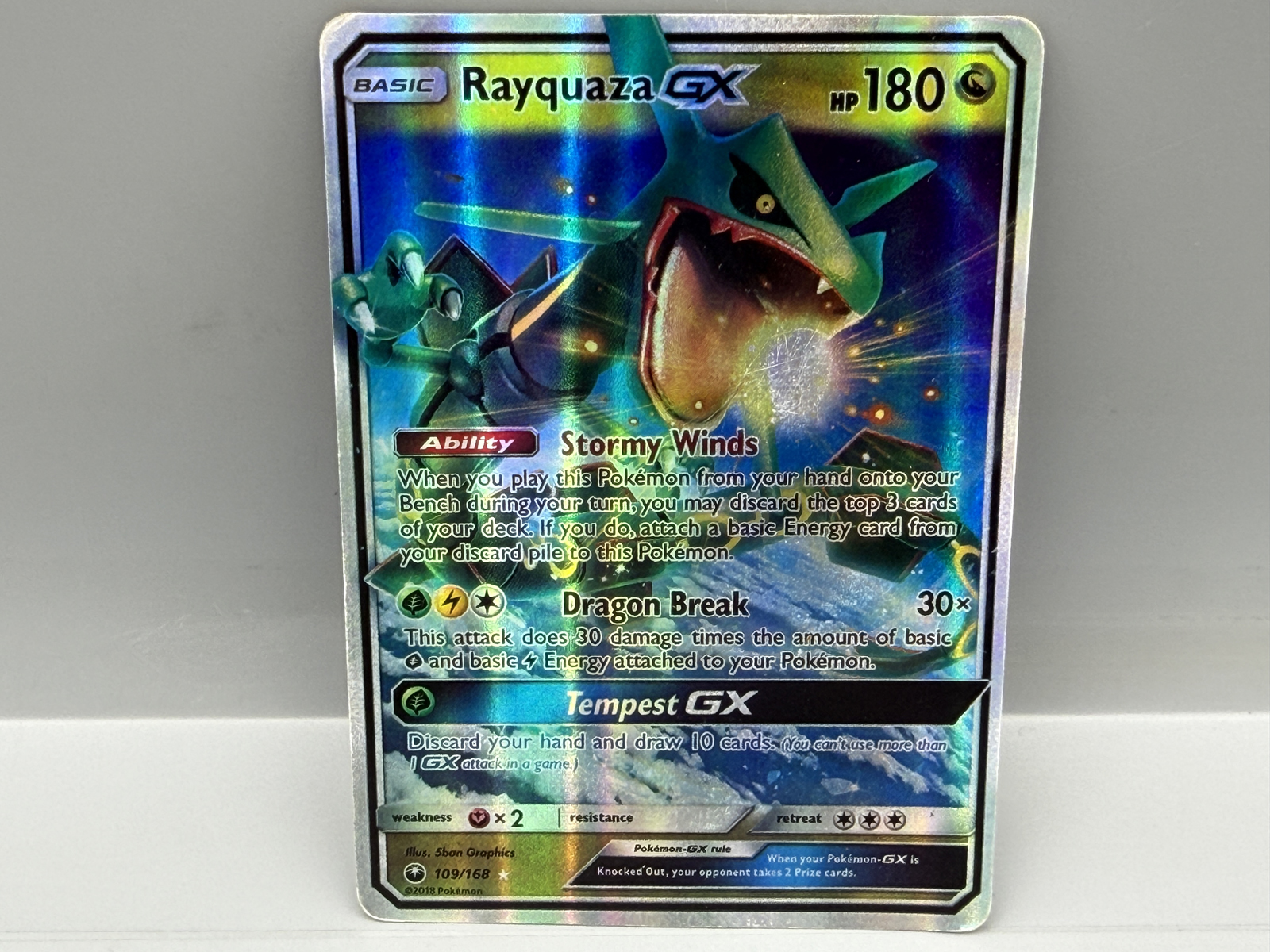 Pokemon Rayquaza GX Holo #109/168