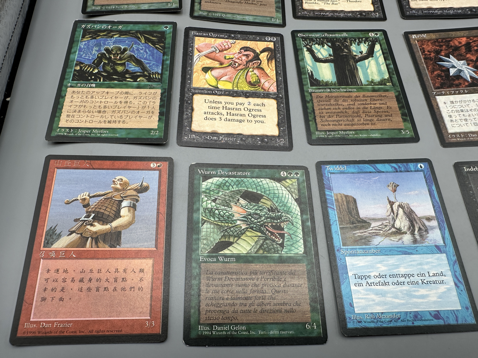 Lot of 24 Vintage Magic The Gathering Trading Cards including Beta, Legends, and International Editions