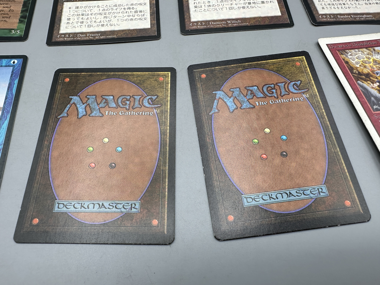 Lot of 24 Vintage Magic The Gathering Trading Cards including Beta, Legends, and International Editions