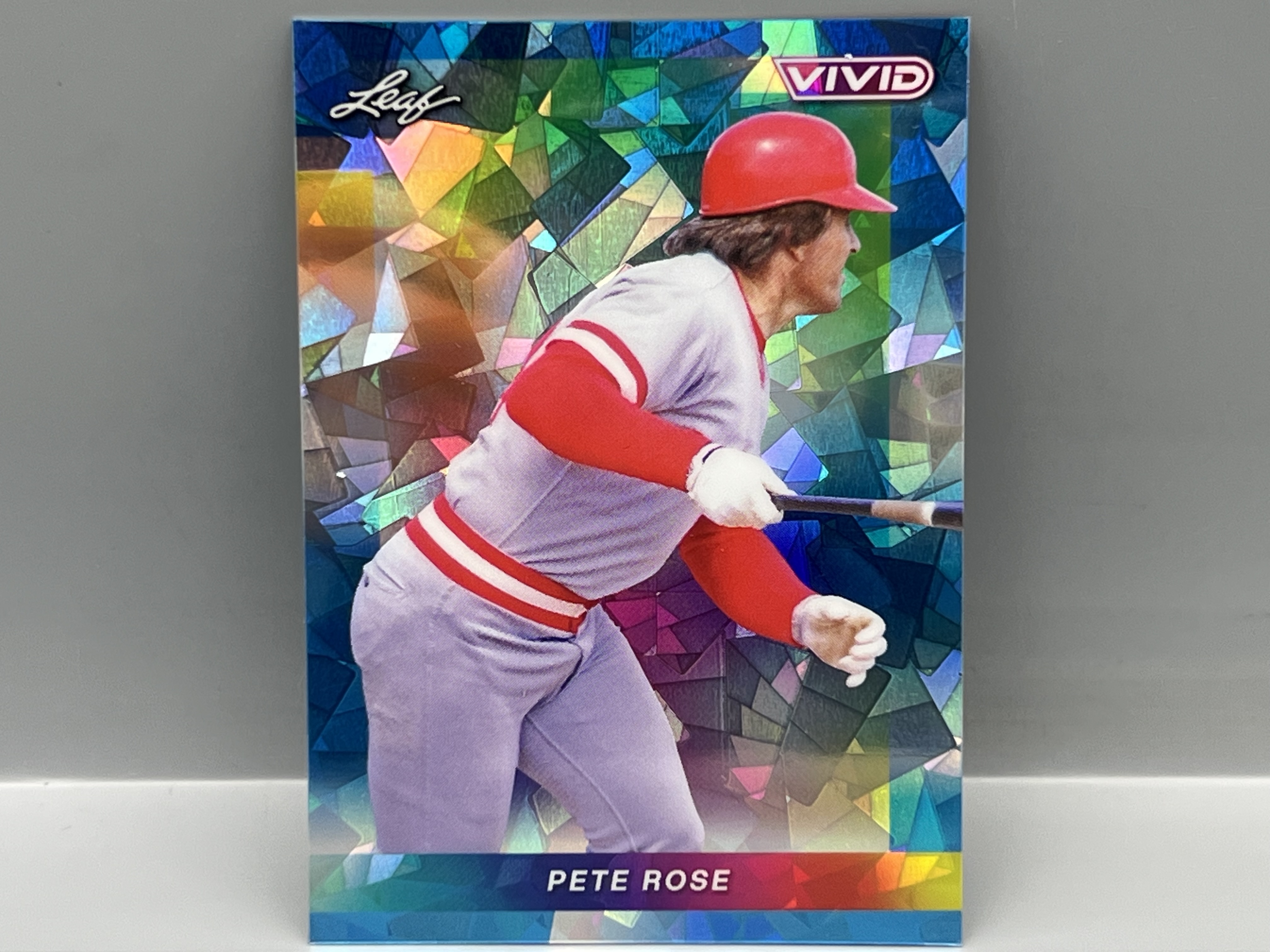 2023 Leaf Vivid Pete Rose Blue Cracked Ice #1/1