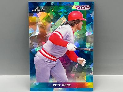 2023 Leaf Vivid Pete Rose Blue Cracked Ice #1/1