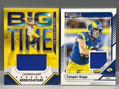 Cooper Kupp 2022 Panini Rookies & Stars Player Worn Big Time Relic #/149 & 2024 Panini Donruss 