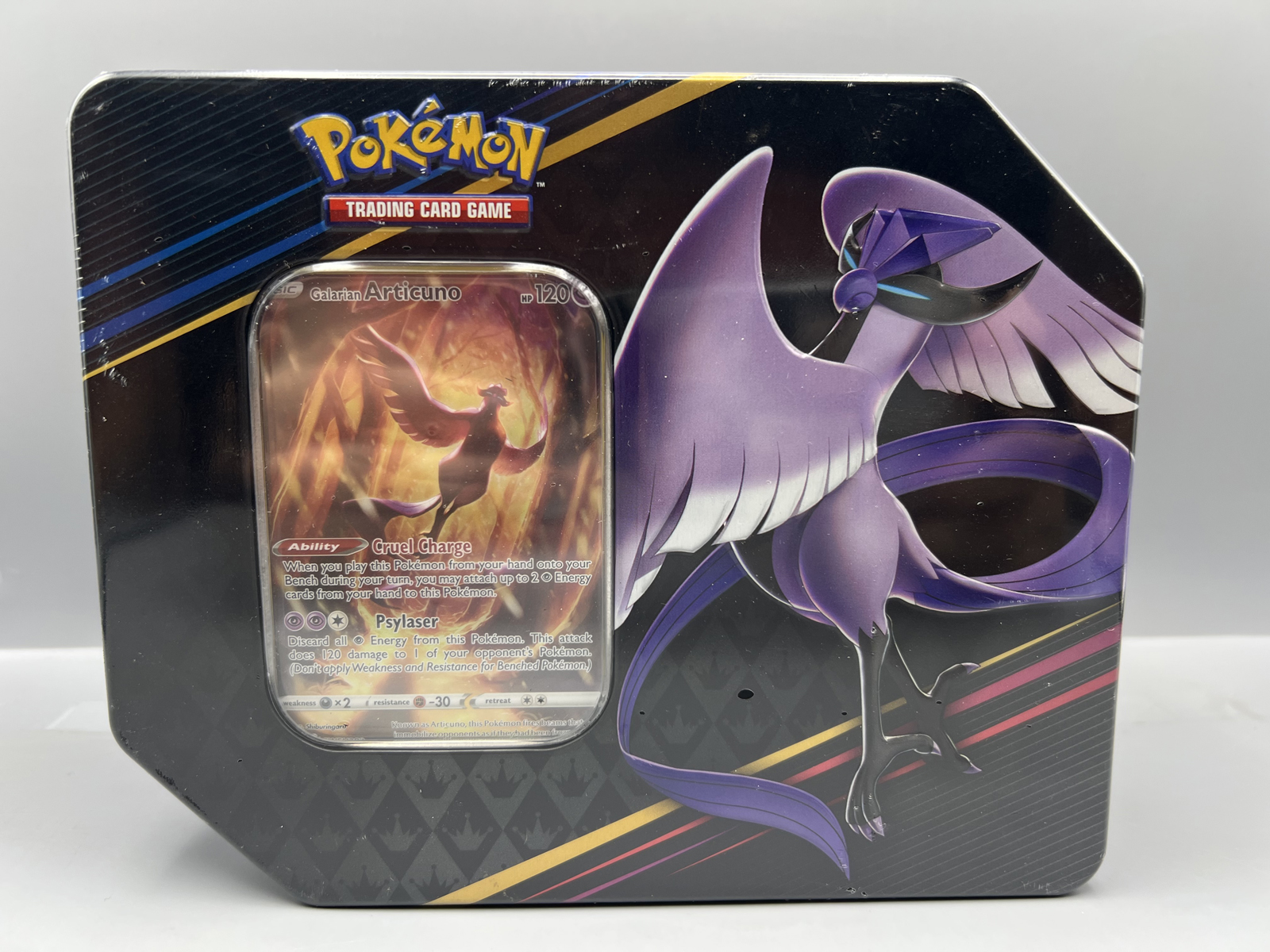 2023 Pokemon Sword & Shield Crown Zenith Galarian Articuno Factory Sealed Tin