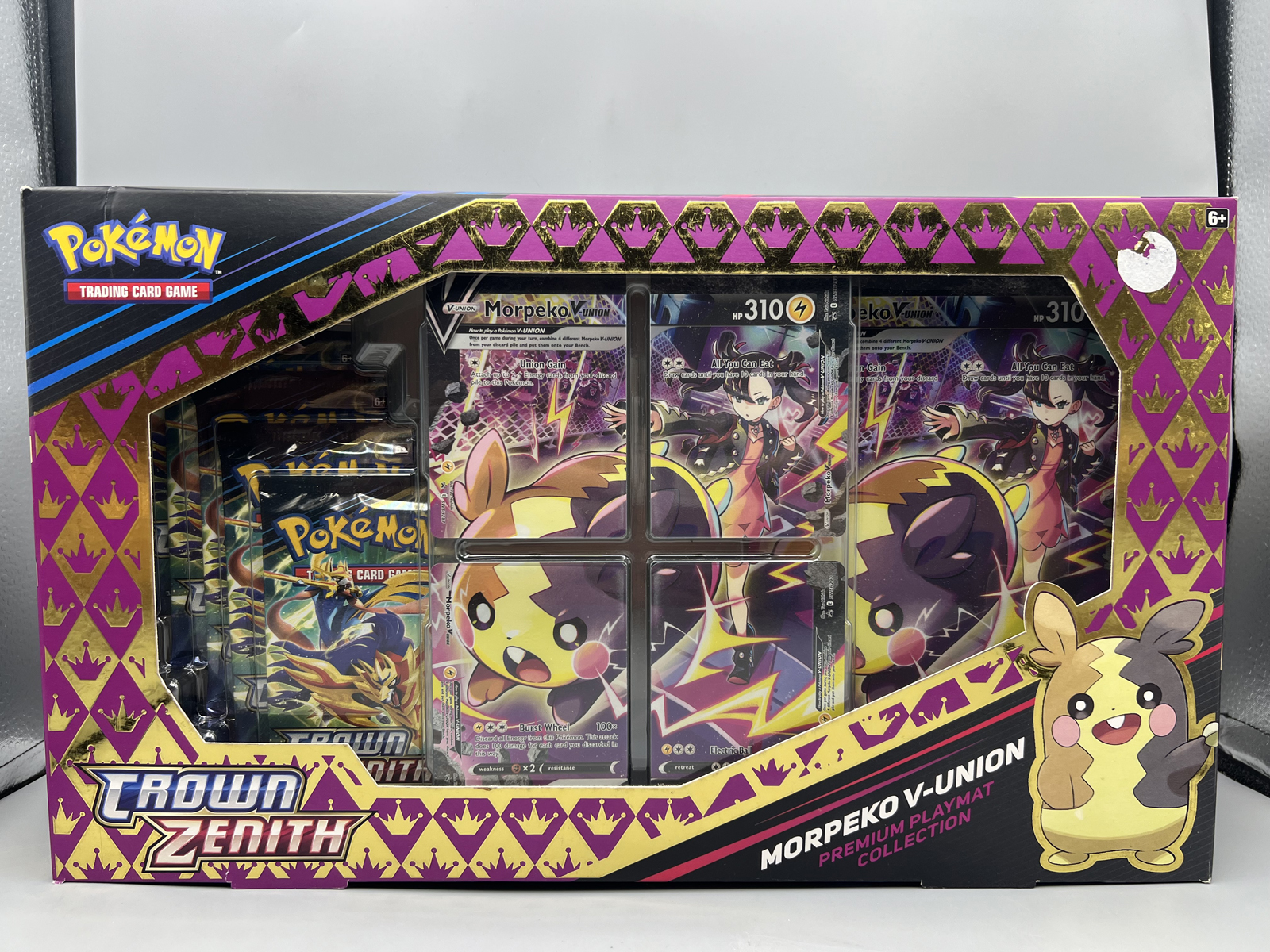 2023 Pokemon Sword & Shield Crown Zenith Morpeko V-Union Premium Playmat Collection Factory Sealed Box