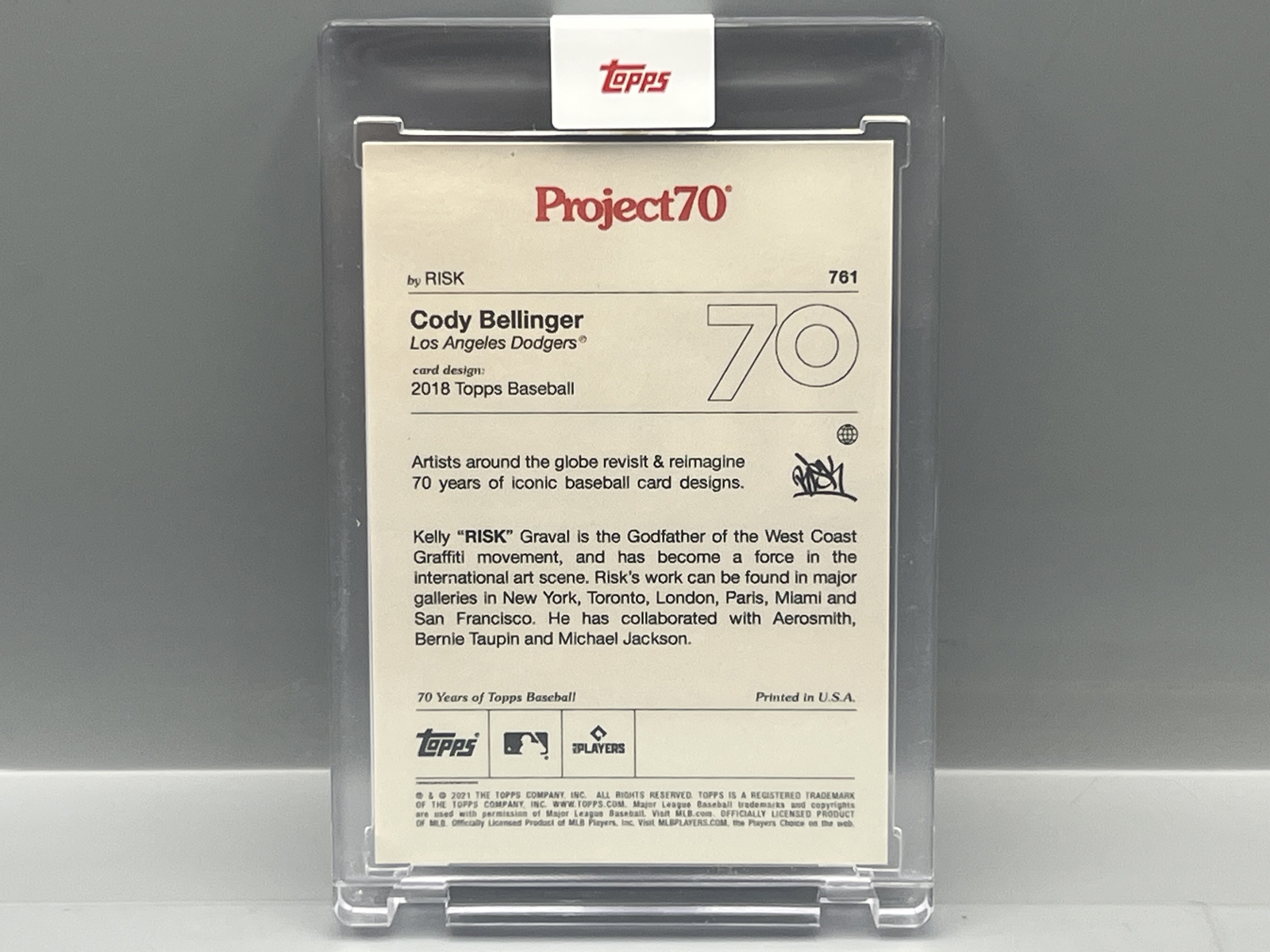 2021 Topps Project 70 Cody Bellinger #761 - Sealed In Mag From Topps