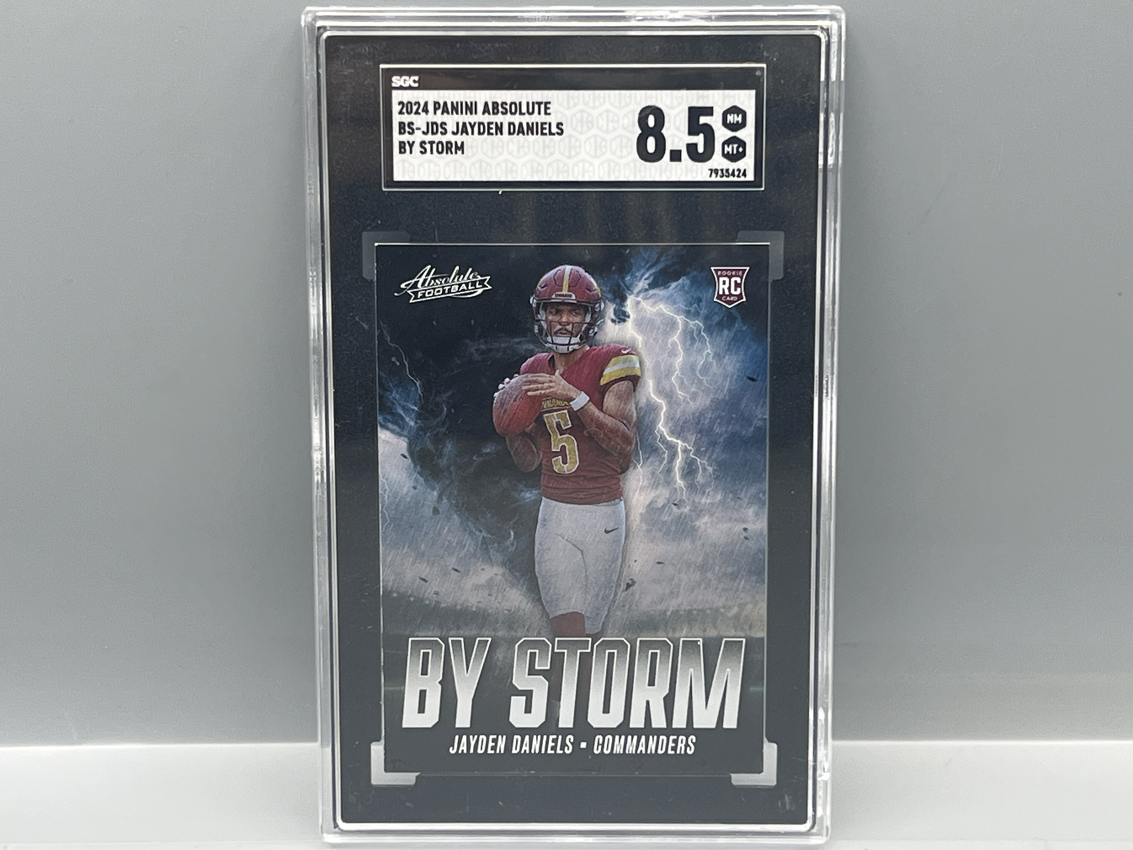 2024 Panini Absolute Jayden Daniels By Storm RC #BS-JDS SGC NM-MT+ 8.5