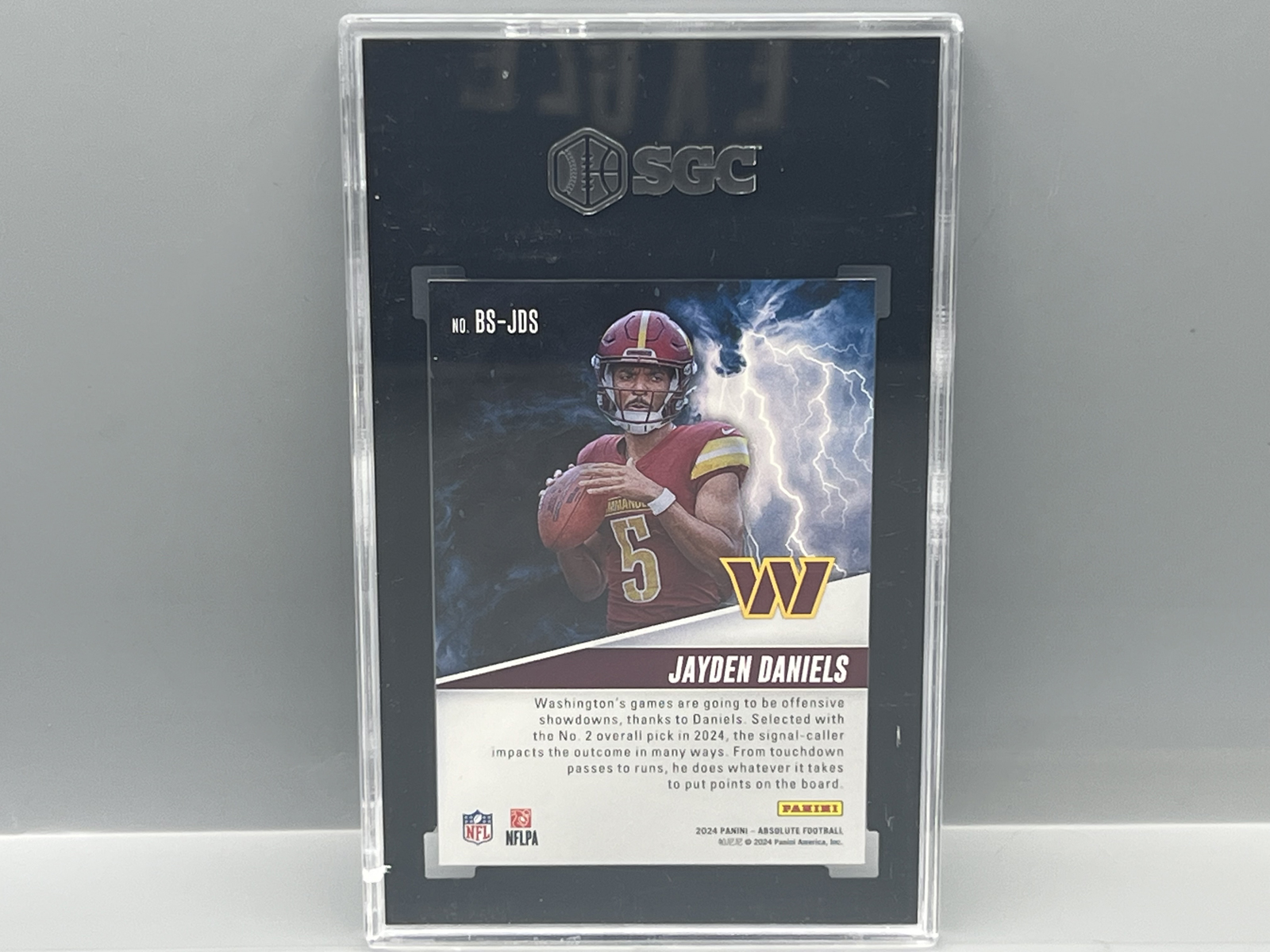 2024 Panini Absolute Jayden Daniels By Storm RC #BS-JDS SGC NM-MT+ 8.5