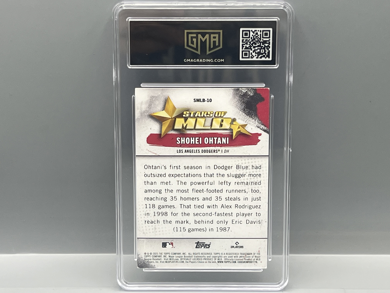 2025 Topps Shohei Ohtani Stars of MLB #SMLB-10 - Slabbed By GMA Grading