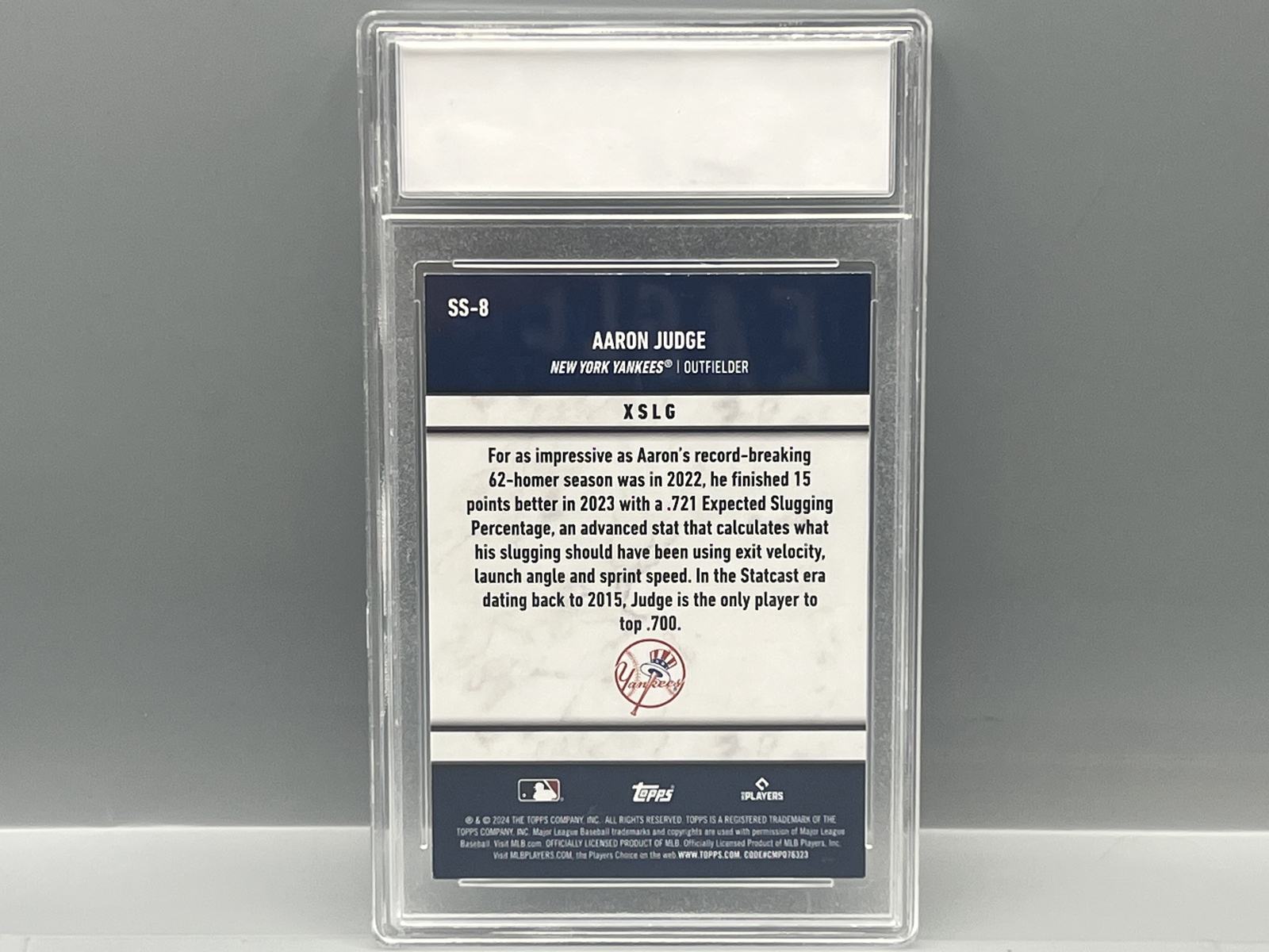 2024 Topps Aaron Judge Significant Statistics #SS-8 - Slabbed By BMG Grading