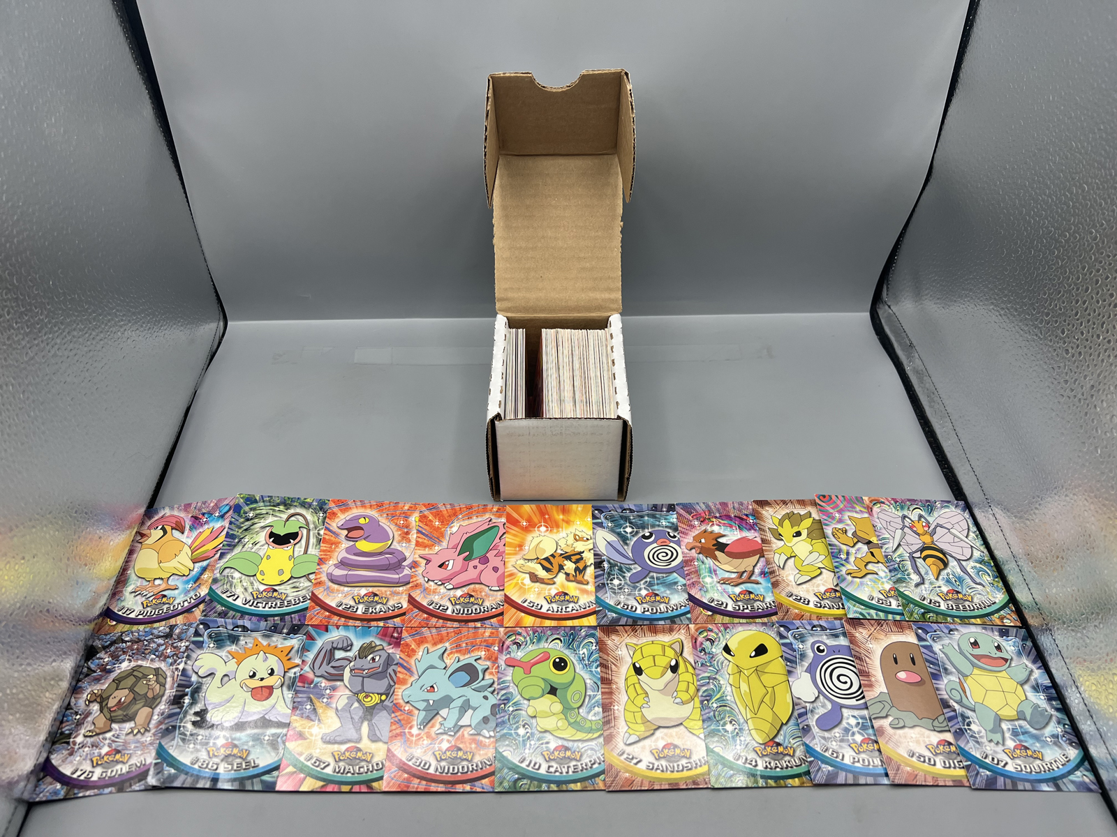 Lot of (100) 1999 Topps Pokemon TV 1st Print Blue Topps Logo Trading Cards W/ Some Duplicates - mostly lower to mid-grade conditions