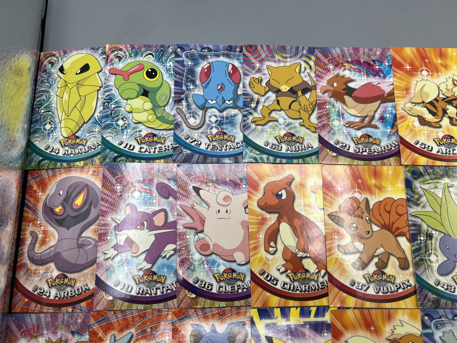 Lot of (33) 1999 Topps Pokemon TV 2nd Print Black Topps Logo Trading Cards - Varying Conditions