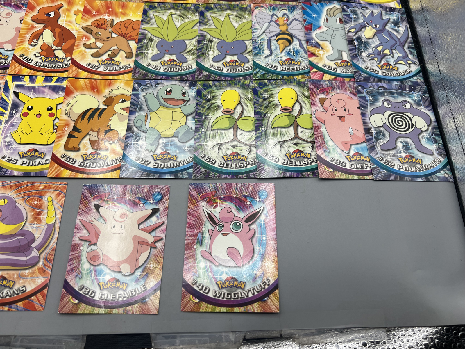 Lot of (33) 1999 Topps Pokemon TV 2nd Print Black Topps Logo Trading Cards - Varying Conditions