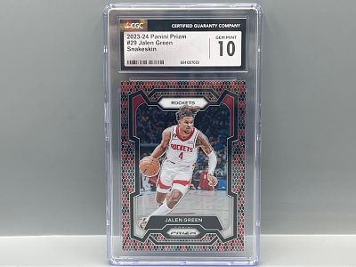 2023-24 Panini Prizm Jalen Green Snakeskin Case Hit SSP #29 CGC Gem Mint 10